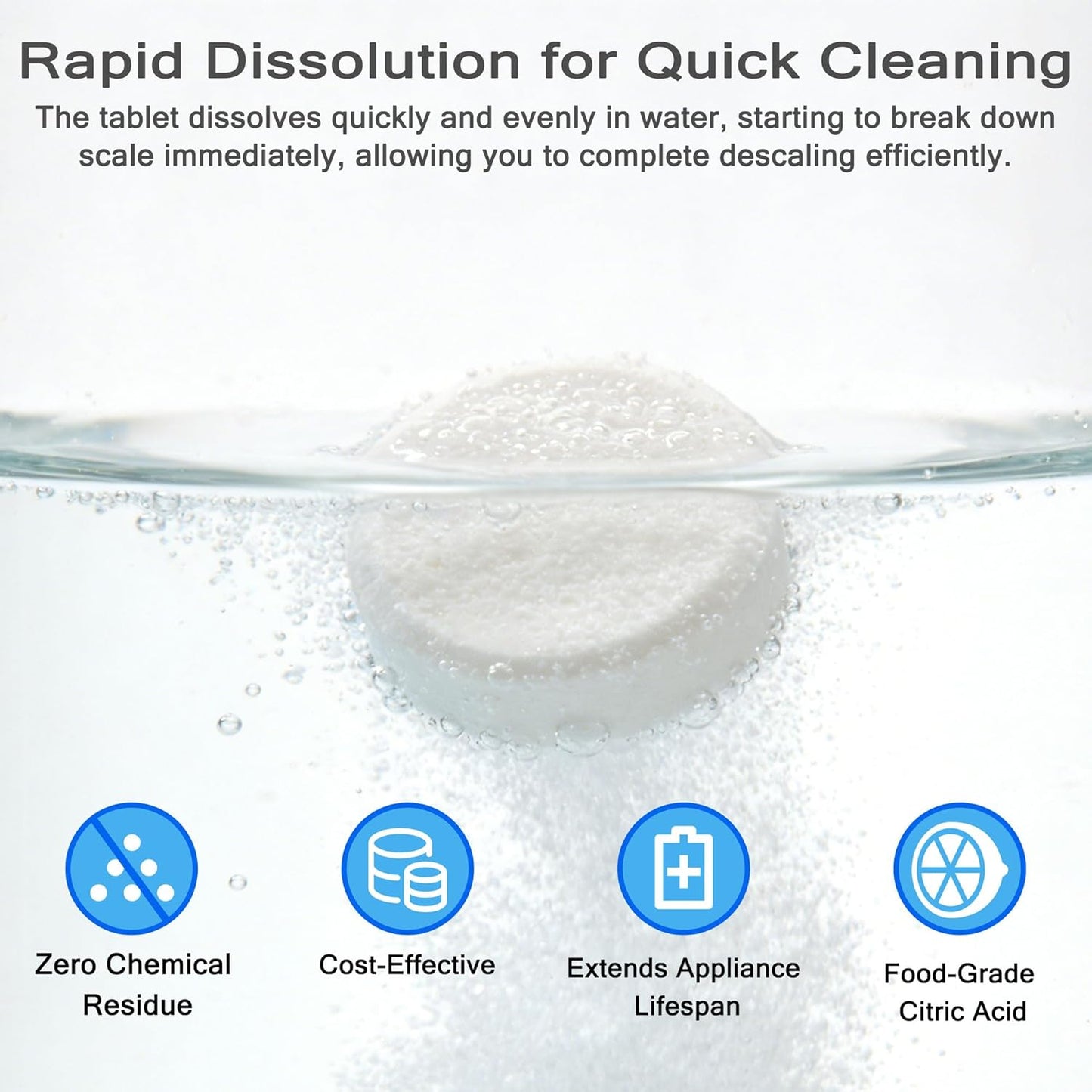 40 Count Descaling Tablets Compatible with Baby Brezza, Momcozy, Papablic & All Brands, Fit for Bottle Washers, Baby Food Maker, Warmers, Sterilizers & Formula Makers, Remove Milk Stains & Limescale
