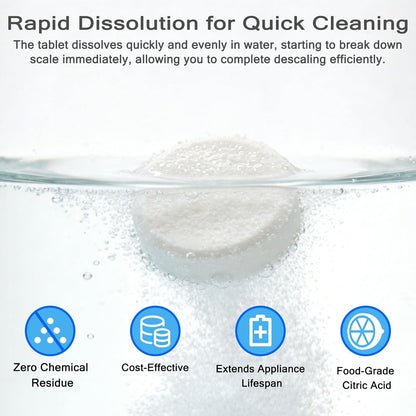 40 Count Descaling Tablets Compatible with Baby Brezza, Momcozy, Papablic & All Brands, Fit for Bottle Washers, Baby Food Maker, Warmers, Sterilizers & Formula Makers, Remove Milk Stains & Limescale