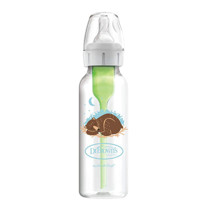 Dr. Brown’s Anti-Colic Options+ Narrow Baby Bottles, 0m+ Level 1 Nipple - Baby Bottle to Reduce Colic (3 Pack), Purple 8 oz