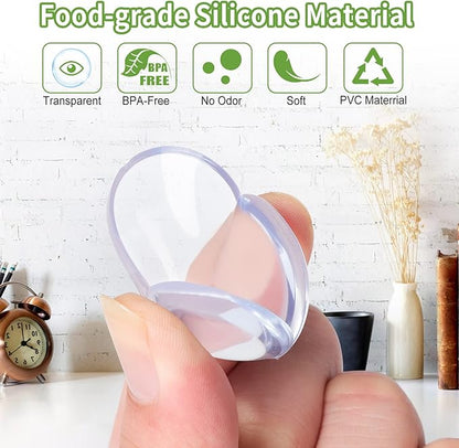 Corner Protector for Baby: Baby Proofing Safety Corner Clear Furniture Tablet Corner Protection| Protectors Guards, Baby Proof Bumper & Cushion to Cover Sharp Furniture & Table Edges (24 Count Round)