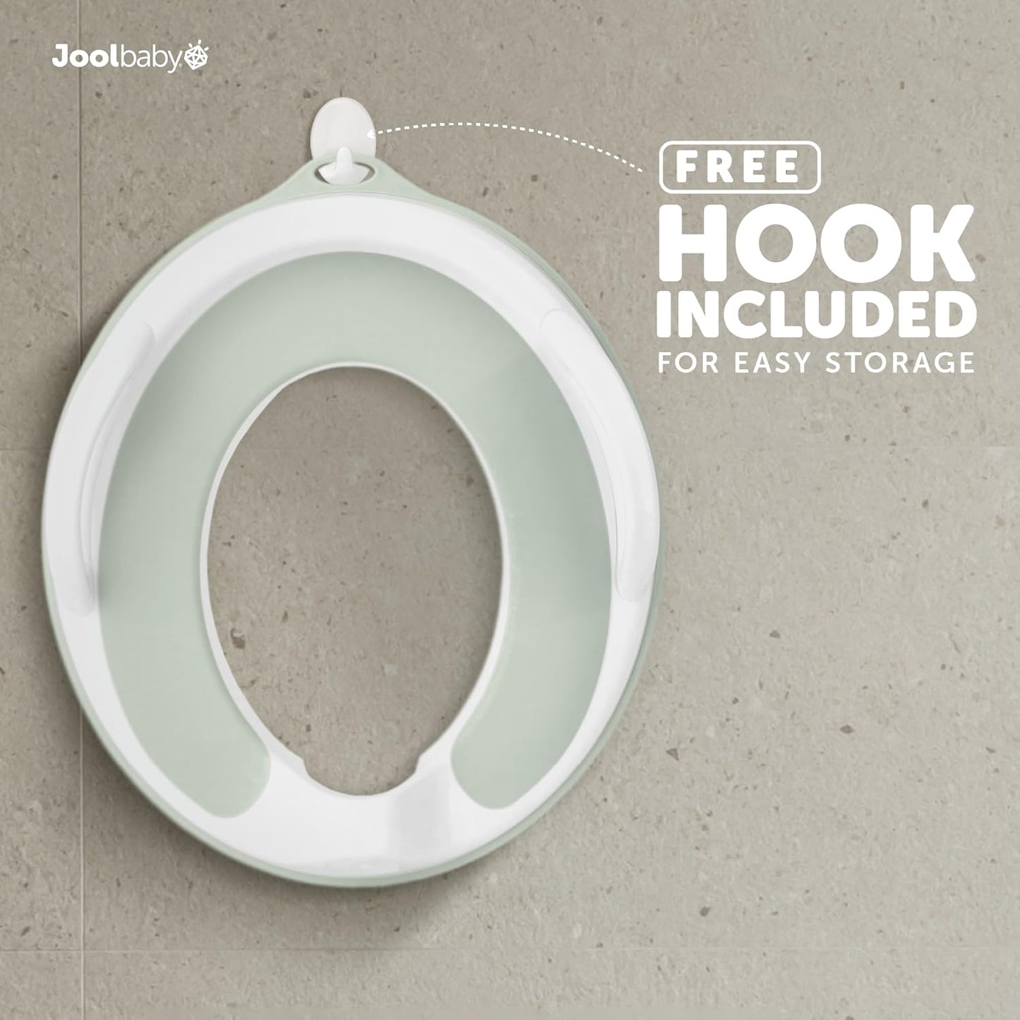 Jool Baby Potty Training Seat for Boys and Girls With Handles, Fits Round & Oval Toilets, Non-Slip with Splash Guard, Includes Free Storage Hook (Aqua)