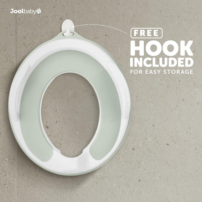 Jool Baby Potty Training Seat for Boys and Girls With Handles, Fits Round & Oval Toilets, Non-Slip with Splash Guard, Includes Free Storage Hook (Aqua)