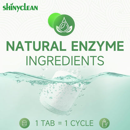 360PCS Baby Bottle Washer Tablets for Momcozy & Baby Brezza Pro, Natural Enzyme Detergent,Deep Cleaning, Chlorine & Fragrance Free, No Residue, Universal Fit All Bottle Washers Machines