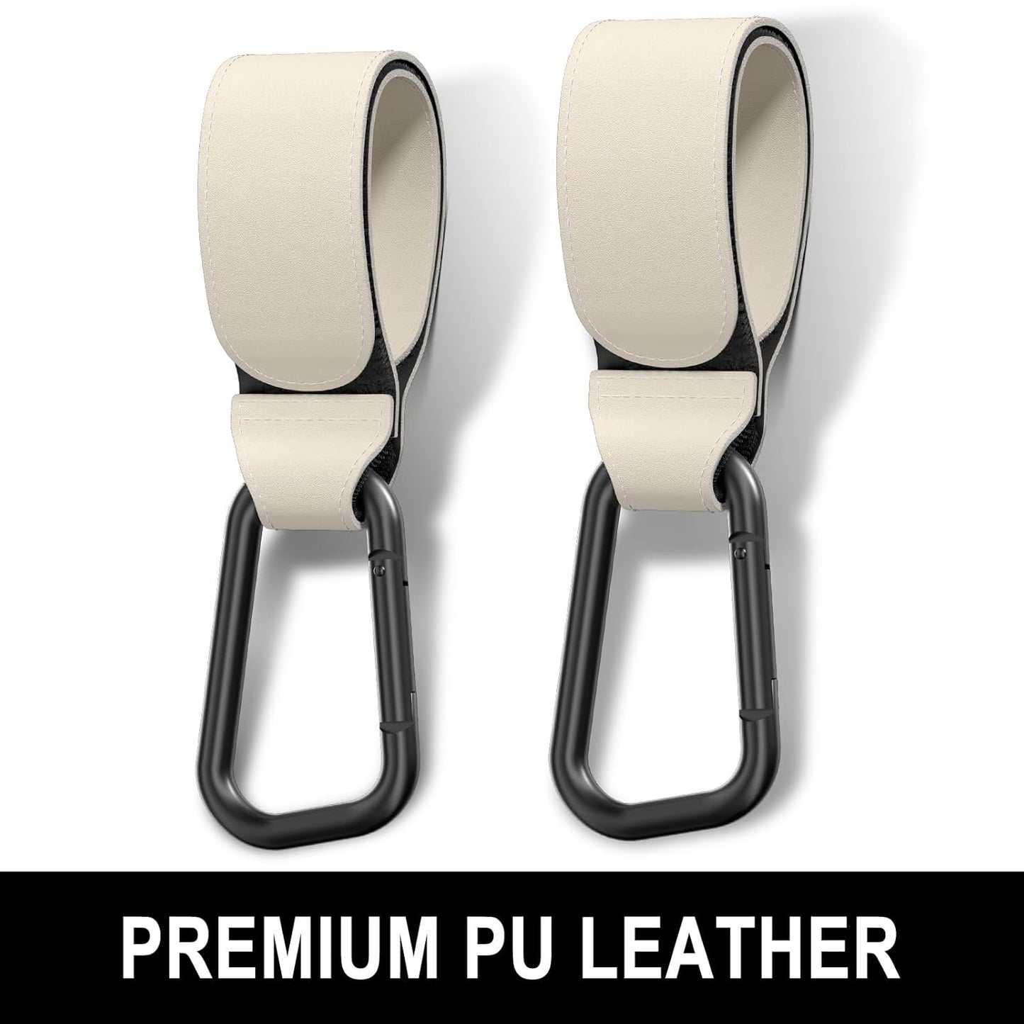 Baby Stroller Hooks for Hanging Bags, Universal Stroller Clips Accessories, Mommy Hook for Diaper Bag, Shopping Cart, Purse, Backpack - 2 Pack, Abstract Leaf
