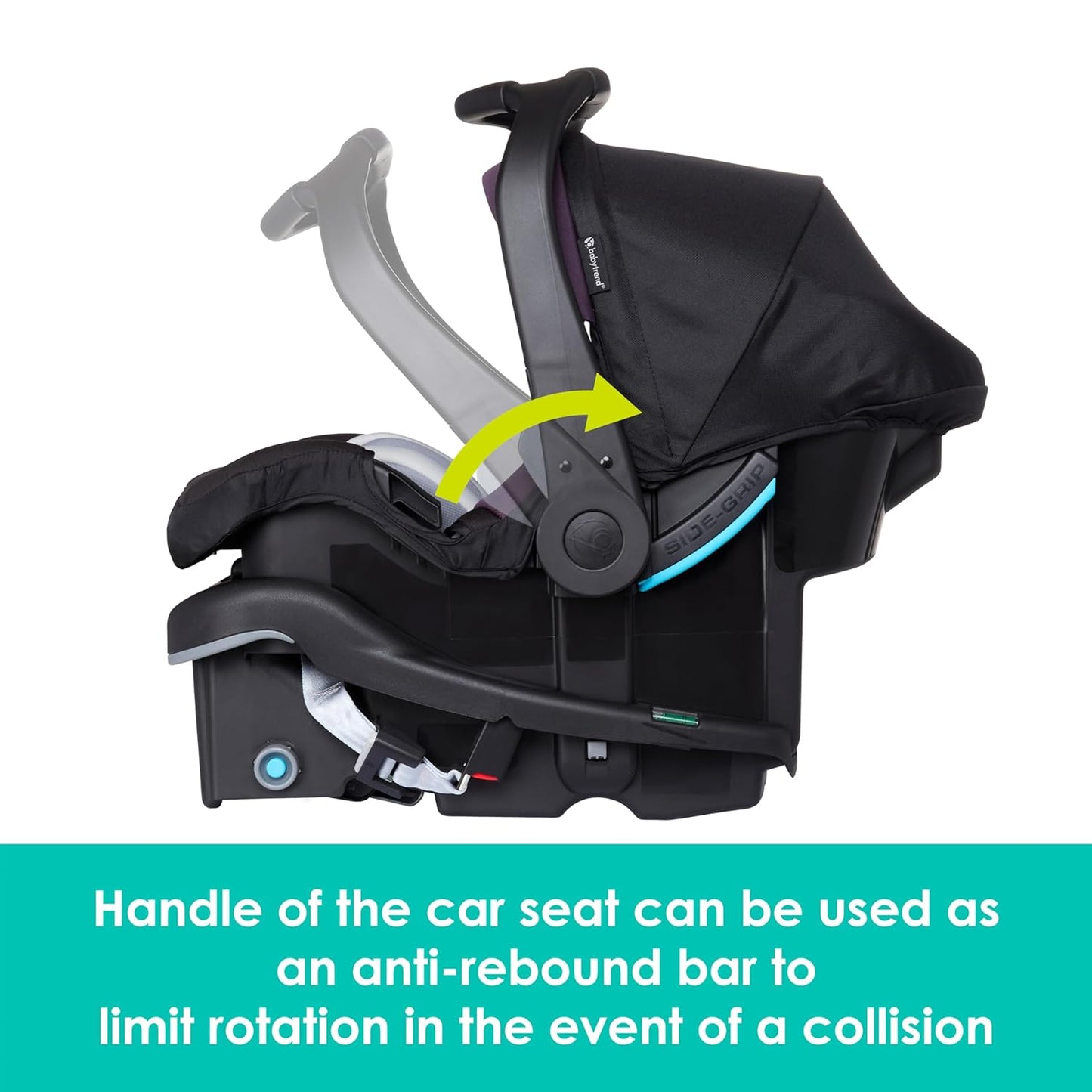 Baby Trend Secure-Lift Infant Car Seat, Dash Black – Compact Lightweight Carrier, Infant Comfort Cushioning, Adjustable Harness Fit