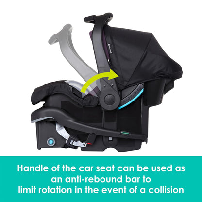 Baby Trend Secure-Lift Infant Car Seat, Dash Black – Compact Lightweight Carrier, Infant Comfort Cushioning, Adjustable Harness Fit