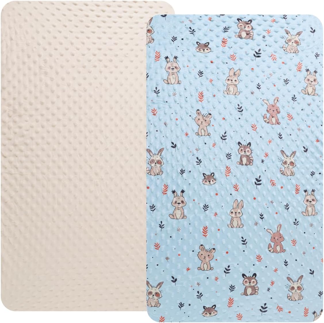 Dot Bassinet Sheet Set 2 Pack Stretch Fitted Bedside Sleeper Bassinet Sheets Sheets,Ultra Soft, for Baby Girls and Boys Light Green Dinosaur