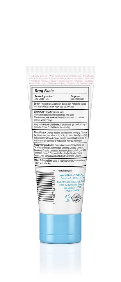 Live Clean Baby Gentle Moisture Diaper Rash Cream, 2.6 Oz