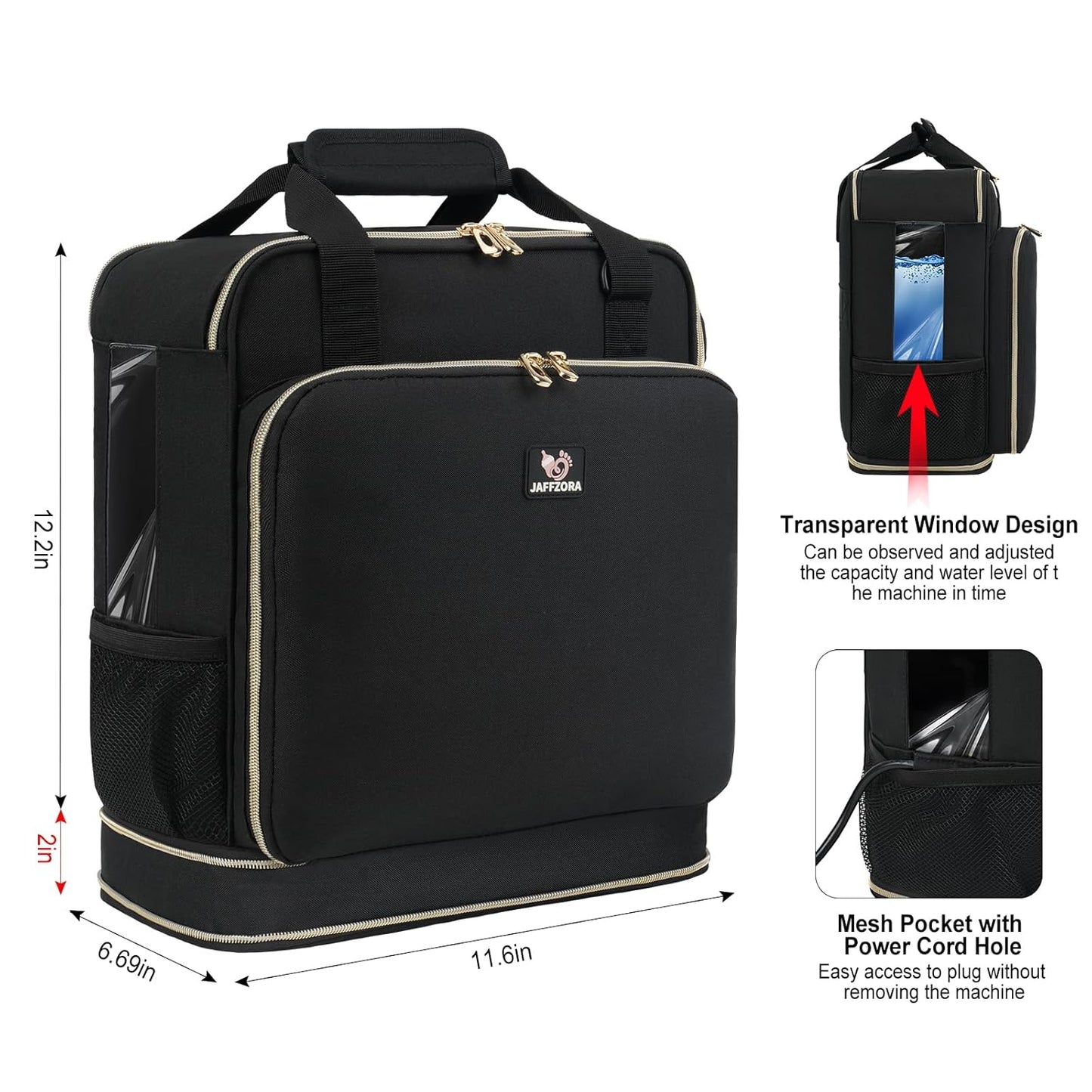 Carrying Case Compatible with Baby Brezza Formula Pro Mini Baby Mixer Machine, Insulated Formula Mixer Travel Bag with Shoulder Strap