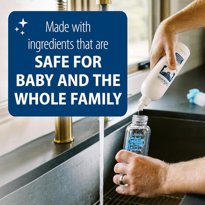 Dr. Brown's Folding Baby Bottle Drying Rack with Bottle & Dish Soap for Baby Bottles and Baby Accessories, Plant-Derived, Fragrance-Free