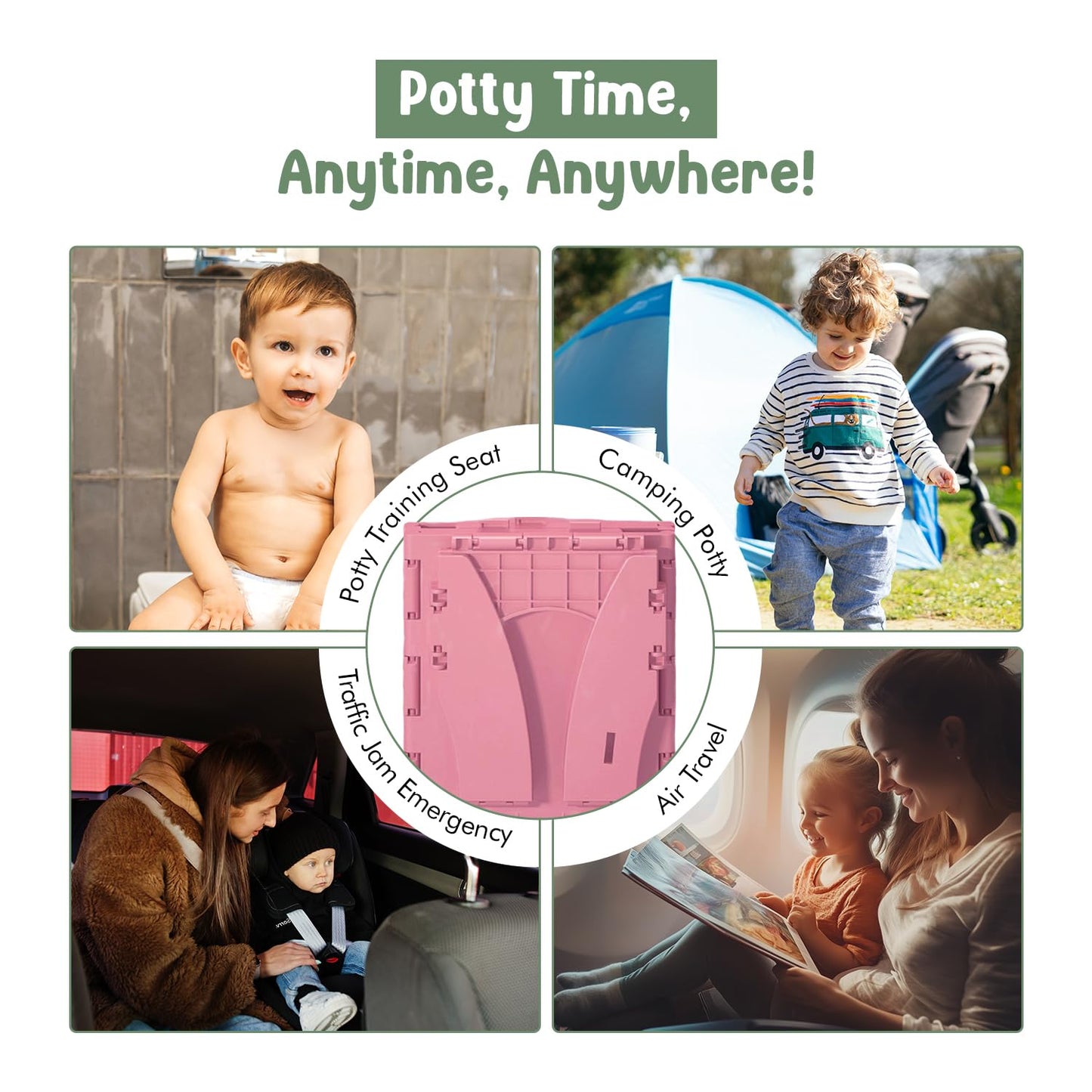Teo - Portable Toddler Travel Potty – Foldable, Lightweight, Leak-Proof Toilet for Kids with Travel Bag & Disposable Liners – Compact Potty Chair for Home & On-the-Go Use (Sailboat Blue)