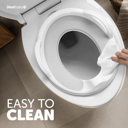 Jool Baby Potty Training Seat for Boys and Girls With Handles, Fits Round & Oval Toilets, Non-Slip with Splash Guard, Includes Free Storage Hook (Aqua)