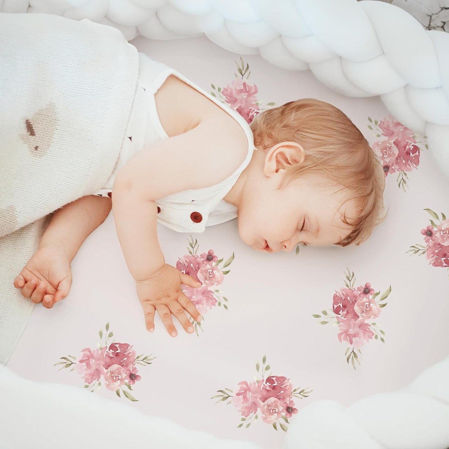 Bedside Sleeper Bassinet Fitted Sheets 20 x 33, 3 Pack Baby Delight Beside Me Dreamer,Babybond,Jimglo,koola,cowiewie,fodoss, Dream On Me Baby Square Bassinet, Pink Animal