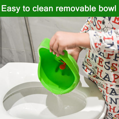 Soraco Cute Frog Potty Training Urinal for Boys with Funny Aiming Target, Toddler Urinals for Potty Training (Green)