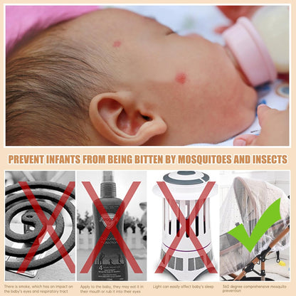 Mosquito Net for Stroller,Baby Pram Net Portable Star Print Stroller Netting Cover Perfect Bug Net for Strollers,Bassinets,Mini Crib,Cradles and Playards (White Star), yecwz002