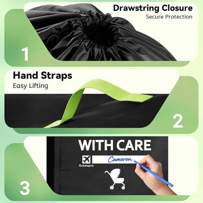 Stroller Bag for Airplane: Airplane Travel Essentials, 46" H x 21" W x 13" D Stroller Cover for Air Travel, Fit Single/Double/Jogging/Baby Stroller Travel System, First Mothers Day Gifts for New Mom