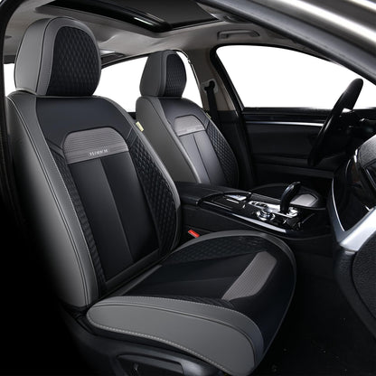 FLORICH Car Seat Covers Full Set, Automotive Seat Covers, Black Car Seat Cover, Waterproof Seat Protectors Universal fit for Car Truck Van SUV - Black