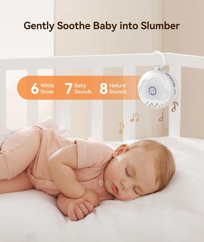 Dreamegg White Noise Machine - Portable Sound Machine Baby with Safe Silicone Cover, Features Powerful Battery, 21 Soothing Sound, Noise Canceling for Sleeping, Baby Registry Gift, Nursery(Blue)