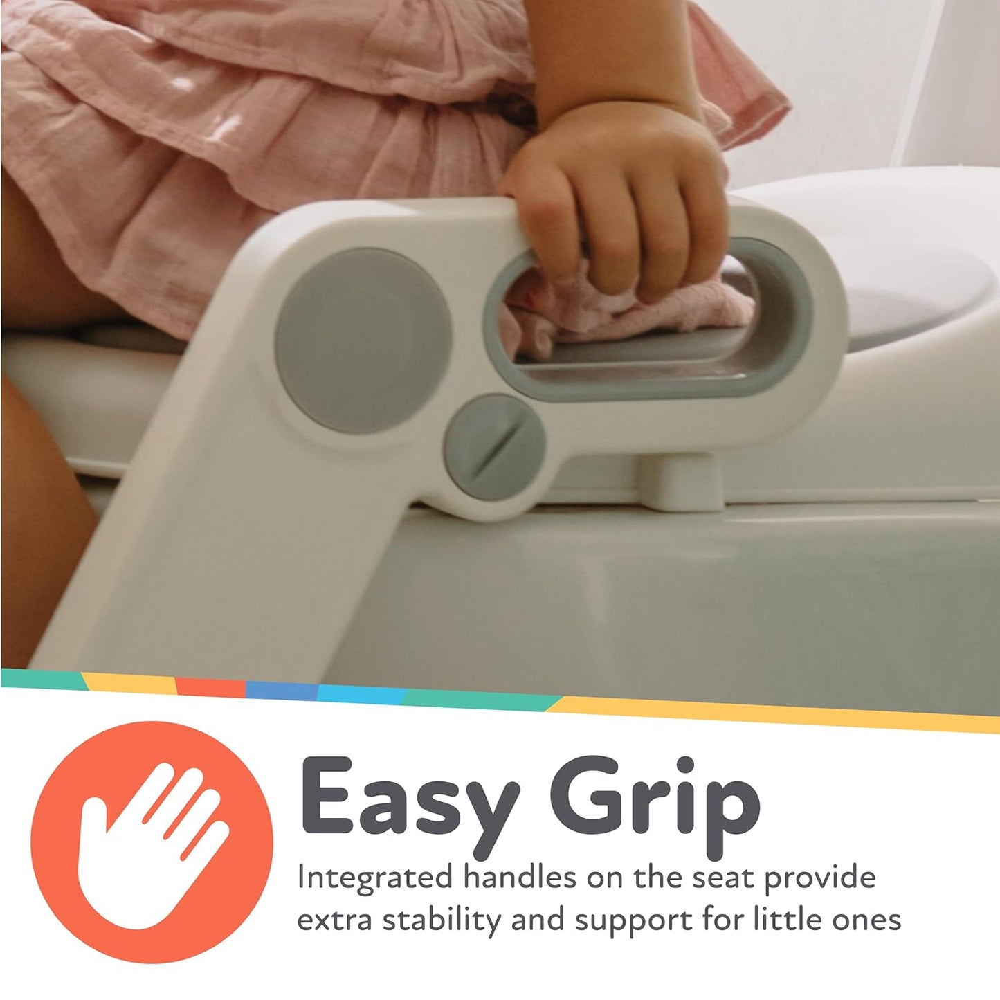 Nuby Step Ladder Toddler Potty Seat for Toilet - All-in-One Kids Potty Training Toilet Seat with Ladder for Toddlers 18+ Months - Pink