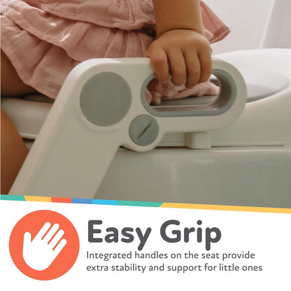 Nuby Step Ladder Toddler Potty Seat for Toilet - All-in-One Kids Potty Training Toilet Seat with Ladder for Toddlers 18+ Months - Pink