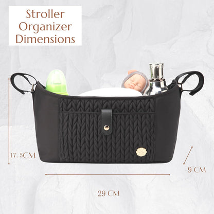 Universal Baby Stroller Organizer,Diaper Caddy Organizer with Adjustable Straps to Fits Nearly Any Strollers | Universal, Adjustable Straps