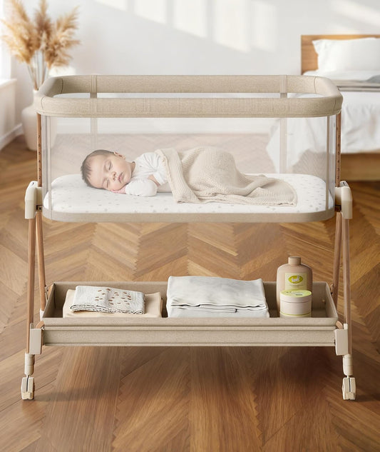 Baby Bassinets Bedside Sleeper - 3-in-1 Stable Bassinet for Newborns