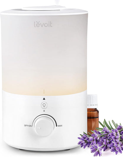 LEVOIT Dual 200S Smart Humidifiers for Bedroom, Top Fill, Customize Humidity for Home, Baby Nursery & Plants with Humidistat, Essential Oil Diffuser, Schedule, Timer, APP & Voice Control, 3L, Blue