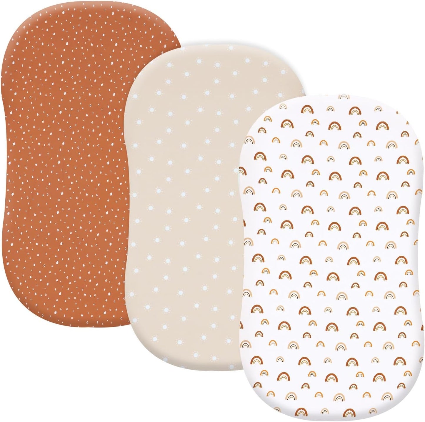 PHF 3 Pack Soft Mini Crib Sheets, Floral & Animal Pack N Play Sheets for Baby Boys Girls, No Slip Universal Fit for Pack N Play, Playard, Portable and Mini Crib Mattresses,Floral & Animal