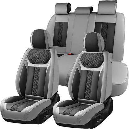 FLORICH Car Seat Covers Full Set, Automotive Seat Covers, Black Car Seat Cover, Waterproof Seat Protectors Universal fit for Car Truck Van SUV - Black