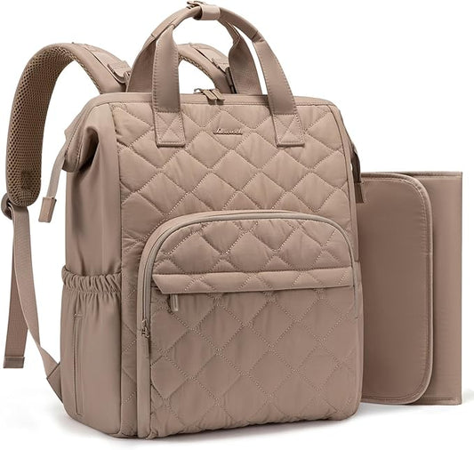 LOVEVOOK Diaper Bag Backpack, Baby Bag for Girl Boy with Changing Pad, Diaper Backpack for Mom Dad with Stroller Buckles