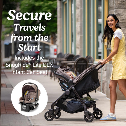 Graco Merge 360 Baby Stroller - Front and Rear 360-Degree Rotating Wheels Infant Stroller for Easy Gliding and Tight Turns, Quick 1-Button Push Folding Stroller, Great Gift for New Parents