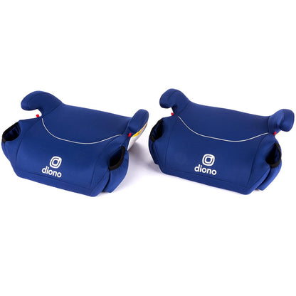 Diono Solana, No Latch, Single Backless Booster Car Seat, Lightweight, Machine Washable Covers, Cup Holders, Blue