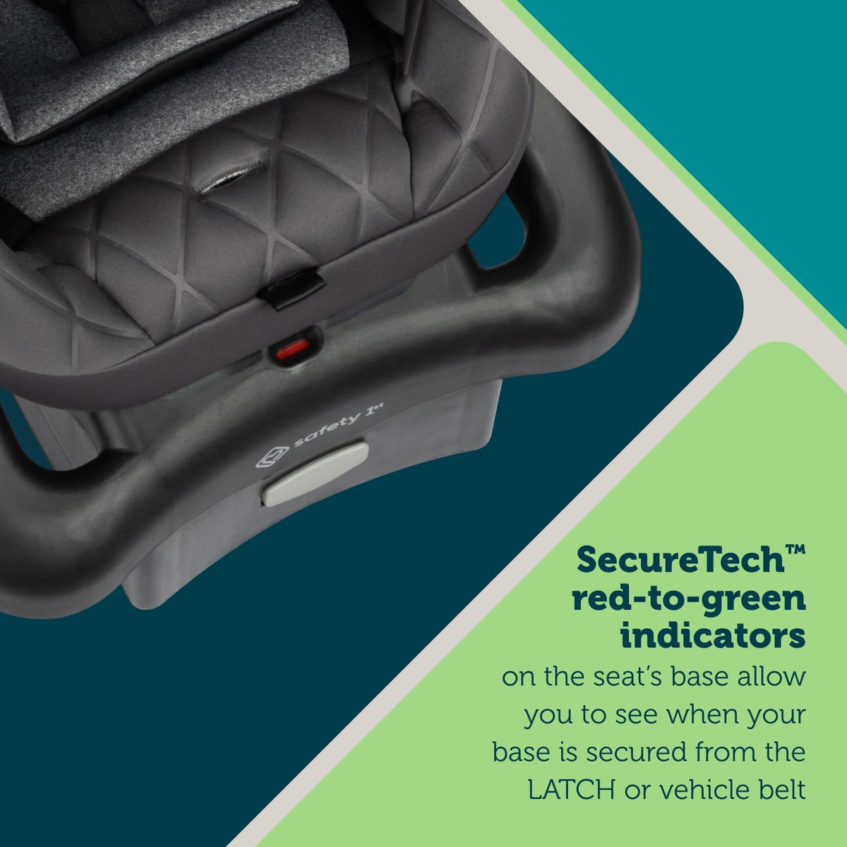 Safety 1ˢᵗ® onBoard™ Insta-Latch™ DLX Infant Car Seat with Base, Baby Car Seat for 4-30 lbs., Rear Facing Car Seat, Newburyport