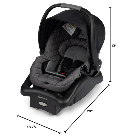 Safety 1ˢᵗ® onBoard™ Insta-Latch™ DLX Infant Car Seat with Base, Baby Car Seat for 4-30 lbs., Rear Facing Car Seat, Newburyport