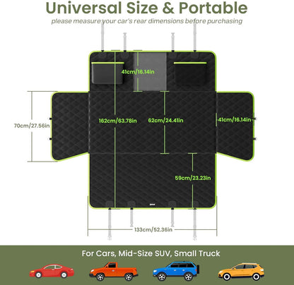 2-in-1 Dog Car Seat Cover for Back Seat, Transform to Passenger Mode - Dog Car Seat, Waterproof, Scratch-resistant, Support to 330lbs, for Outdoor Activities, Travel, to the Vet, for Cars/SUV/Truck