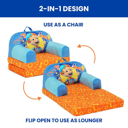 Delta Children - Cars Cozee Buddy Flip-Out Kids Chair, Blue
