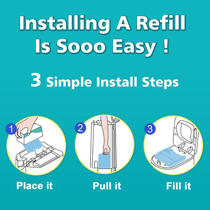 Diaper Pail Refill Bags Compatible with Diaper Genie Easy Roll Signature & Platinum Pails,5-Pack (150 Bags) Hold up to 7000 Newborn Diapers Extra Thickness Powerful Odor Control Easy to Use