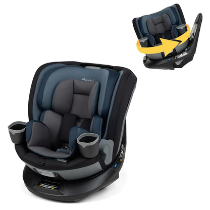 Safety 1st Turn and Go 360 ST Rotating All-in-One Convertible Car Seat, SafetySwivel Technology, SecureTech Installation, 3-in-1 Rear-Facing, Forward-Facing, Booster, 5-100 lbs, Siberian Caviar
