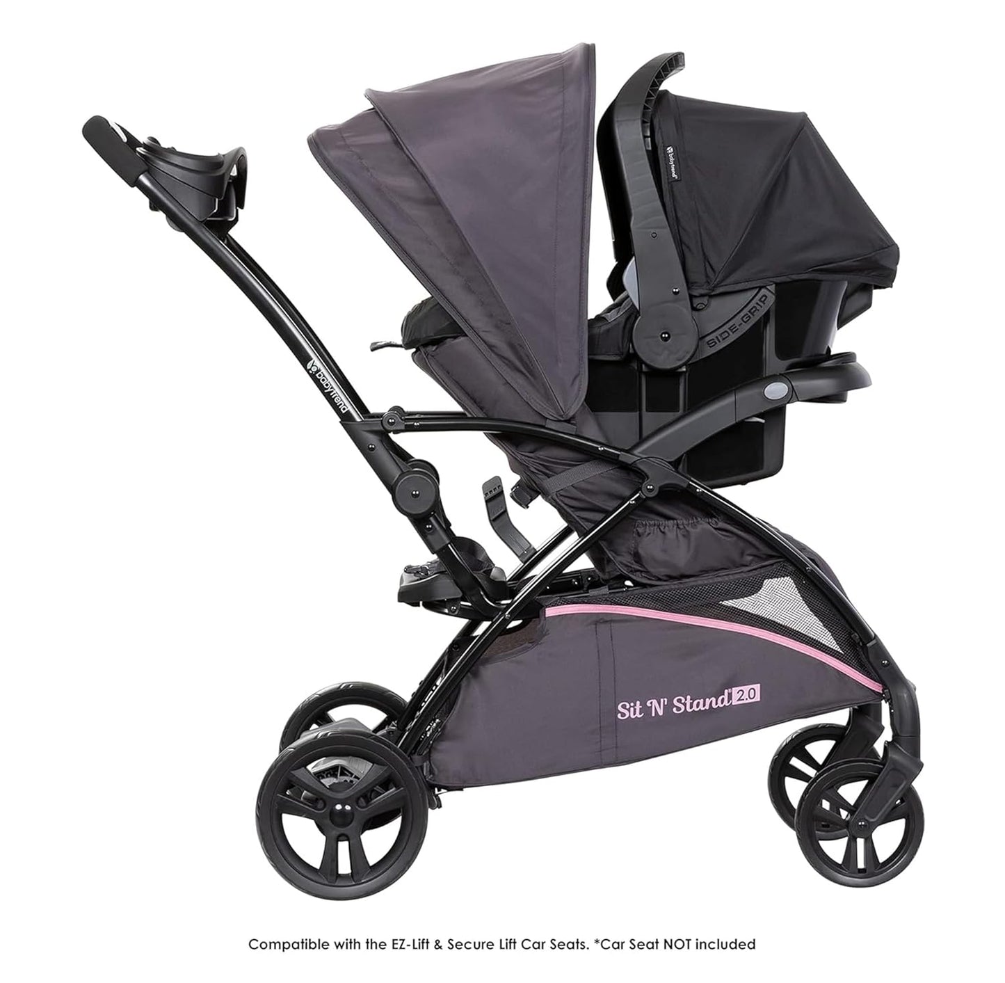 Baby Trend Sit N' Stand® Double 2.0 Stroller, Dash Black