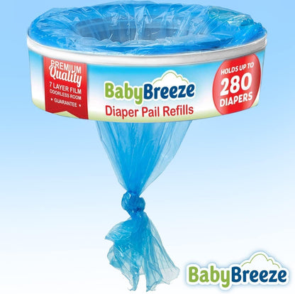 Diaper Pail Refill Bags Compatible with Playtex Diaper Genie- 1960 Count (7 Sets of 1 Pack) – by BabyBreeze