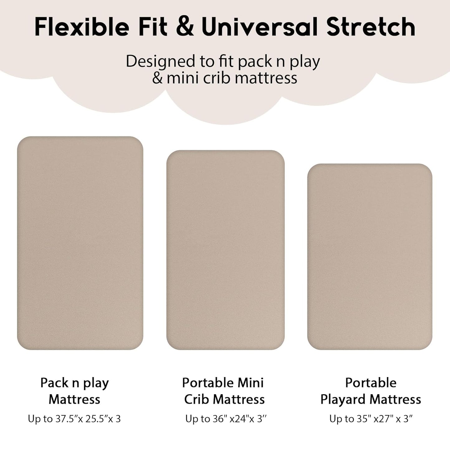 Yoofoss Pack and Play Sheets Fitted, Mini Crib Sheets 2-Pack for Pack N Play Mattress, Stretchy Playard Sheet, Soft and Breathable Green+Giraff