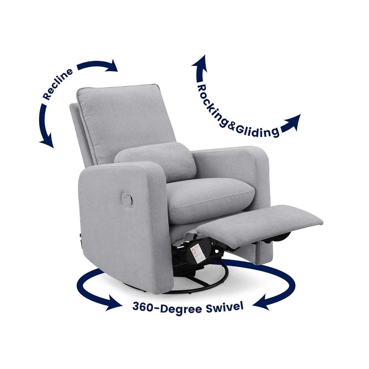 GAP babyGap Cloud Recliner with LiveSmart Evolve - Sustainable Performance Fabric, Grey
