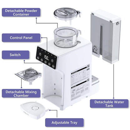 Horigen Baby Formula Dispenser Formula Maker - Advanced WiFi Bottle Maker Formula Machine with Automatic Mix & Clean, Instant Warm Water, Fast Milk Make with Accurate Dispensing & Temperature Control