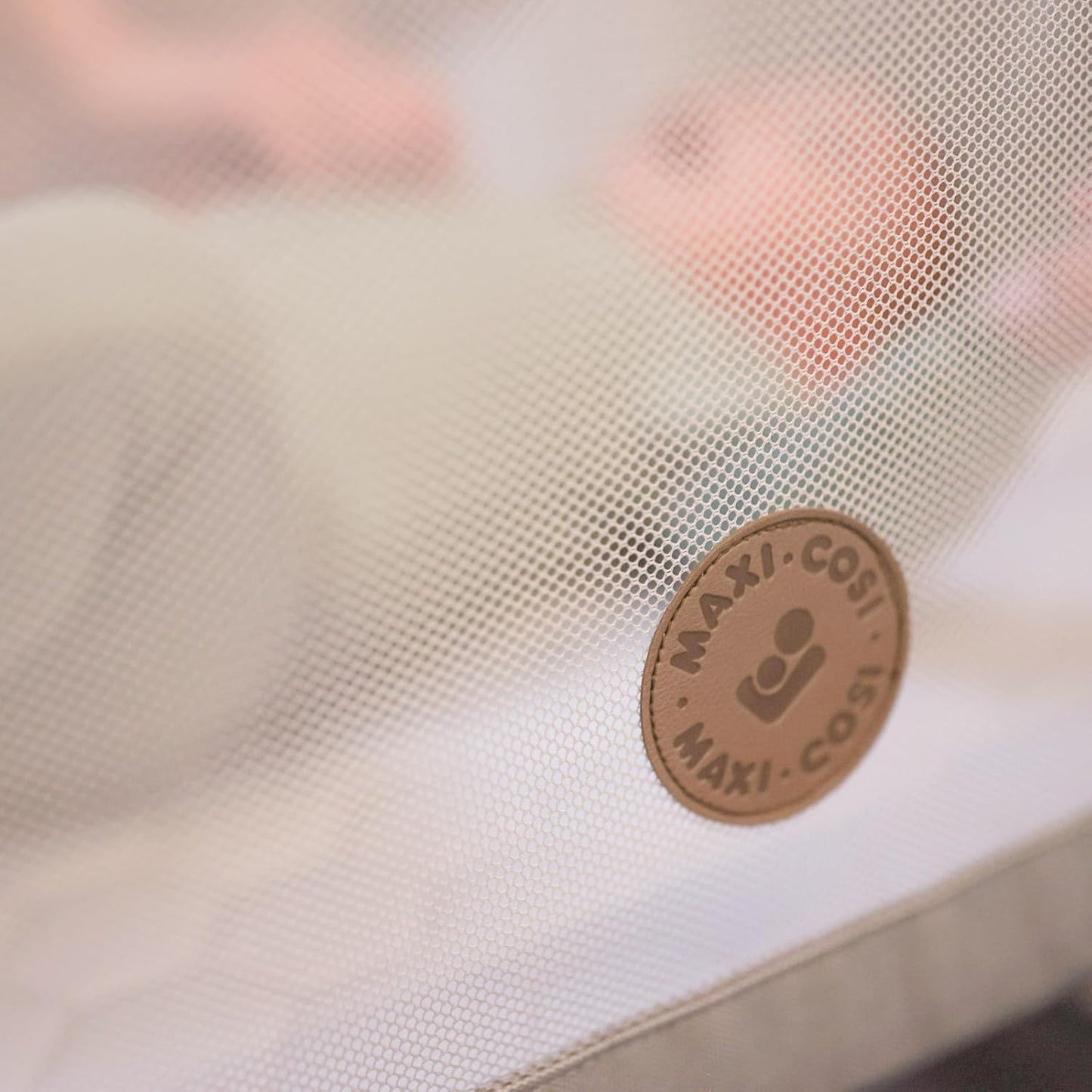 Maxi-Cosi Iora Baby Bassinets Bedside Sleeper, Portable Bassinet, Infant Bedside Sleeper Crib, Height Adjustable, Breathable Mesh, Large Storage Basket, Truffle
