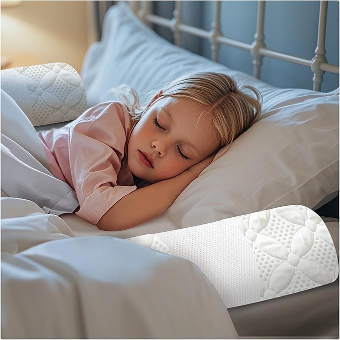 Asatdd Bed Rail for Toddlers, Bed Guard Rail, Soft Memory Foam Toddler Bed Rail for Twin, Full, Queen, King Beds with Washable Cover, 2 Pack