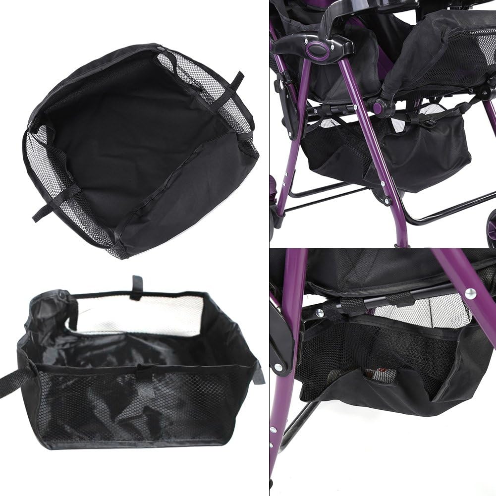 1Pc Baby Stroller Bottom Basket, Under Baby Stroller Storage Basket, Oxford Fabric, Universal Stroller Organizer with Large Storage, for Baby Strollers