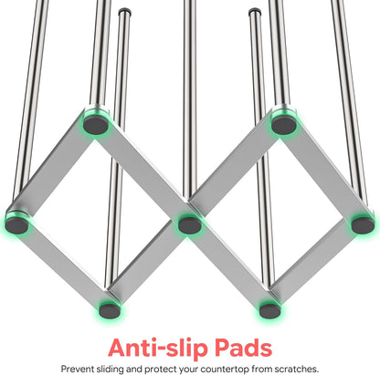 Collapsible Bottle Drying Rack, Baby Bottle Drying Rack, Foldable Cup Draining Holder, Retractable Reusable Silicone Bag Dryer with Non-Slip Bottom