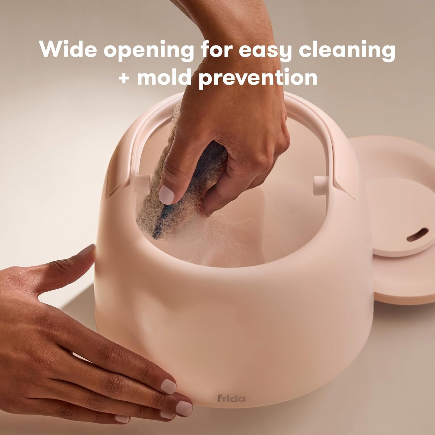 Frida Baby 3-in-1 XL Top Fill Humidifier for Bedroom, Cold & Flu Relief, 6L Tank Cool Mist Humidifier + Diffuser for Large Rooms, Mold Resistant, Nightlight, Auto-Off, Quiet, Essential Oil Diffuser