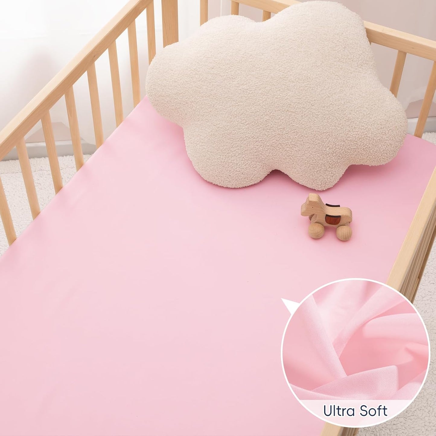 PHF 3 Pack Soft Mini Crib Sheets, Floral & Animal Pack N Play Sheets for Baby Boys Girls, No Slip Universal Fit for Pack N Play, Playard, Portable and Mini Crib Mattresses,Floral & Animal