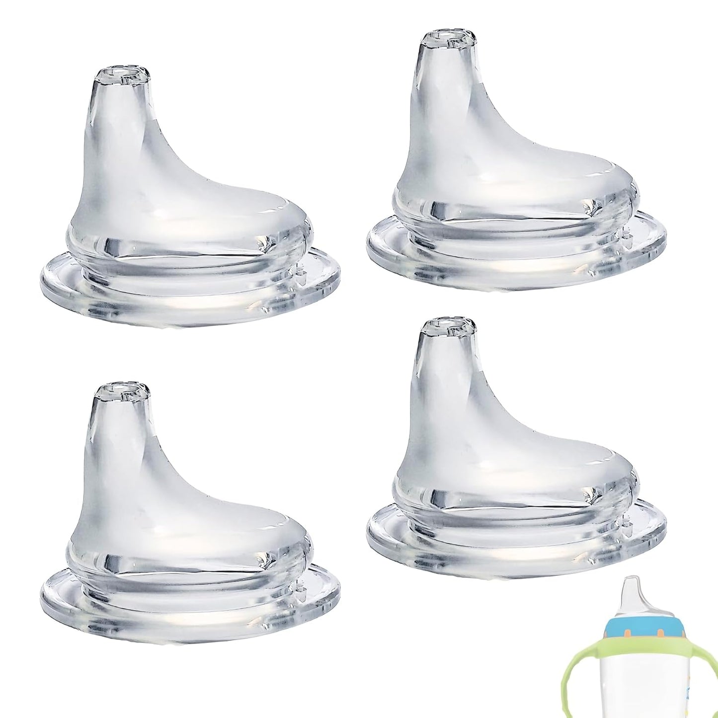 8Pack Replacement Silicone Spout Compatible with NUK Activity and Learner Cups, Nipple Replacement Spouts Leak-Proof, BPA-Free, Easy to Clean, Easy Transition from Bottle to Cup